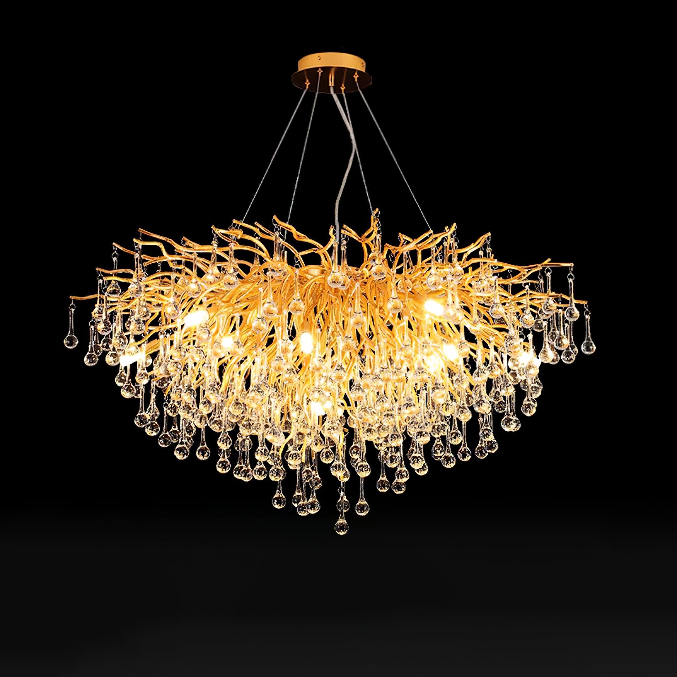 Lustre de cristal em forma de lágrima