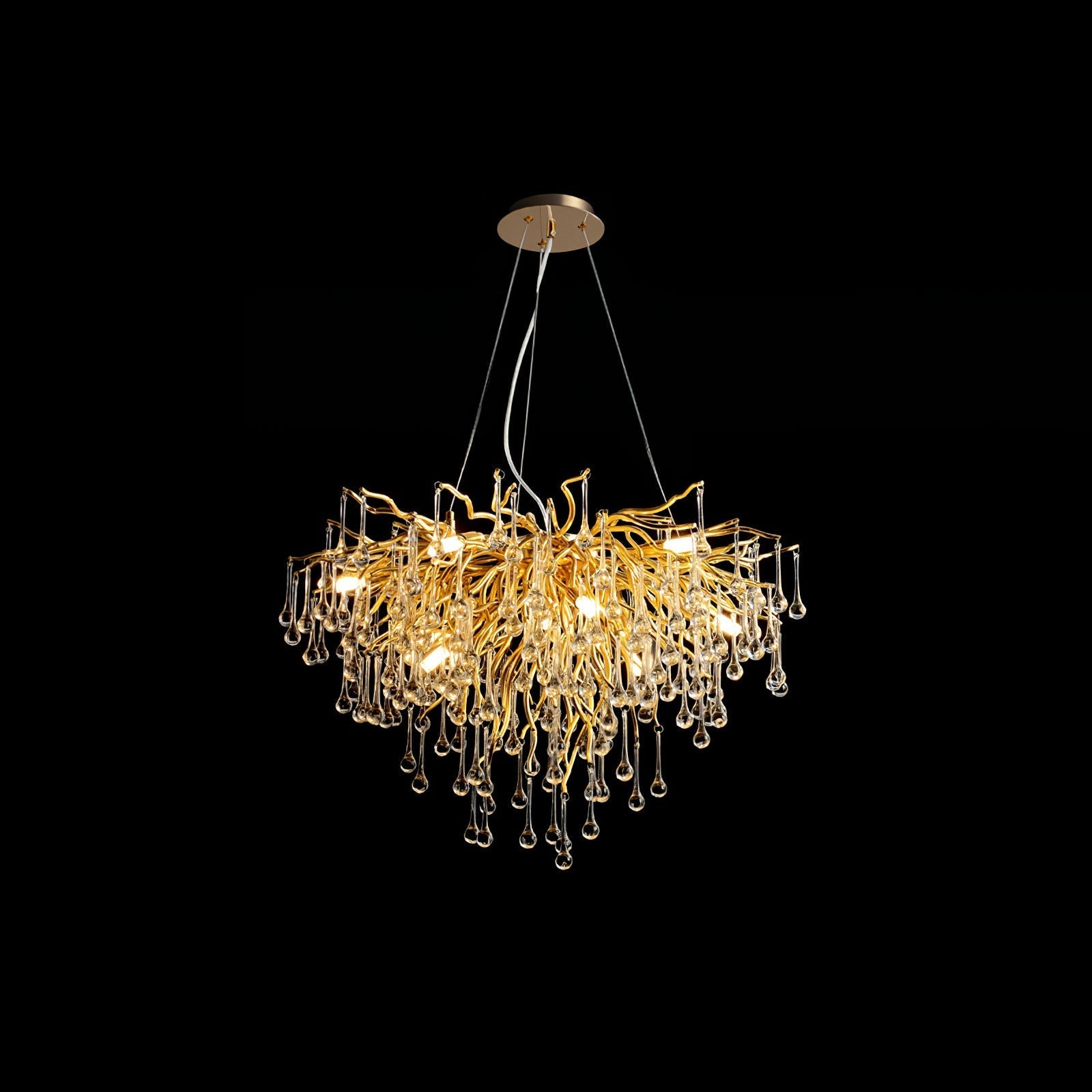 Lustre de cristal em forma de lágrima