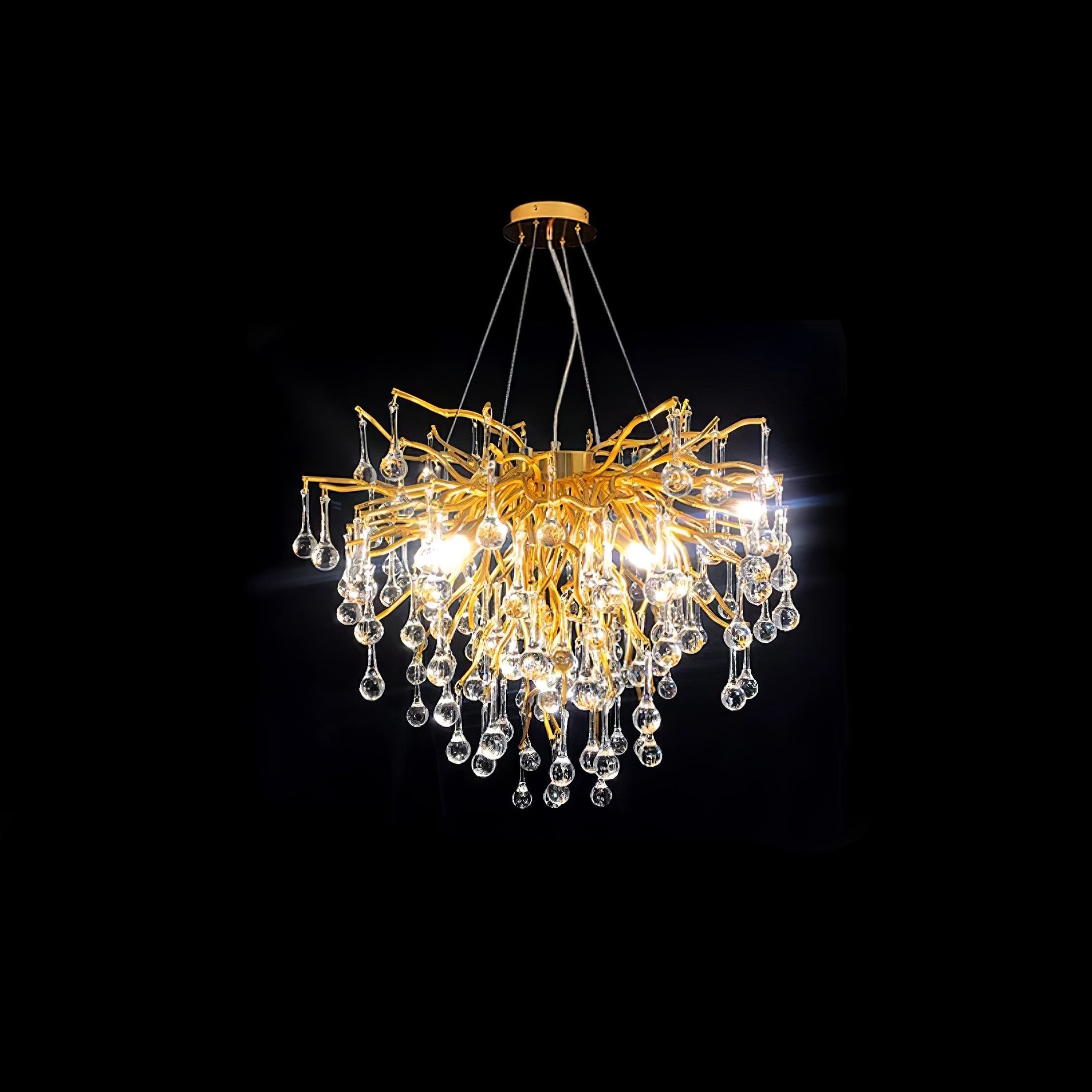 Lustre de cristal em forma de lágrima