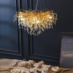 Lustre de cristal em forma de lágrima