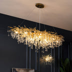 Lustre de cristal em forma de lágrima