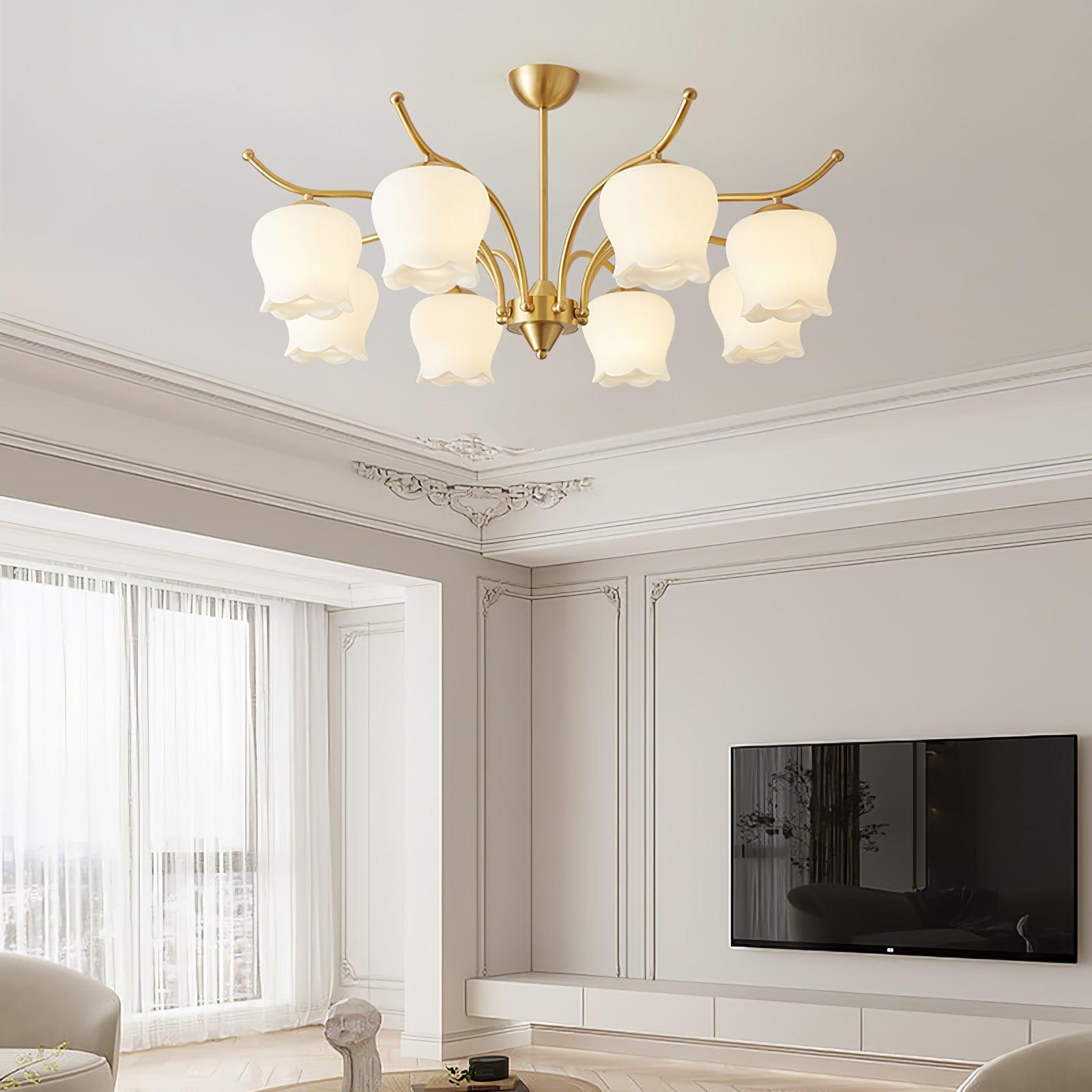 Tulip Brass Chandelier