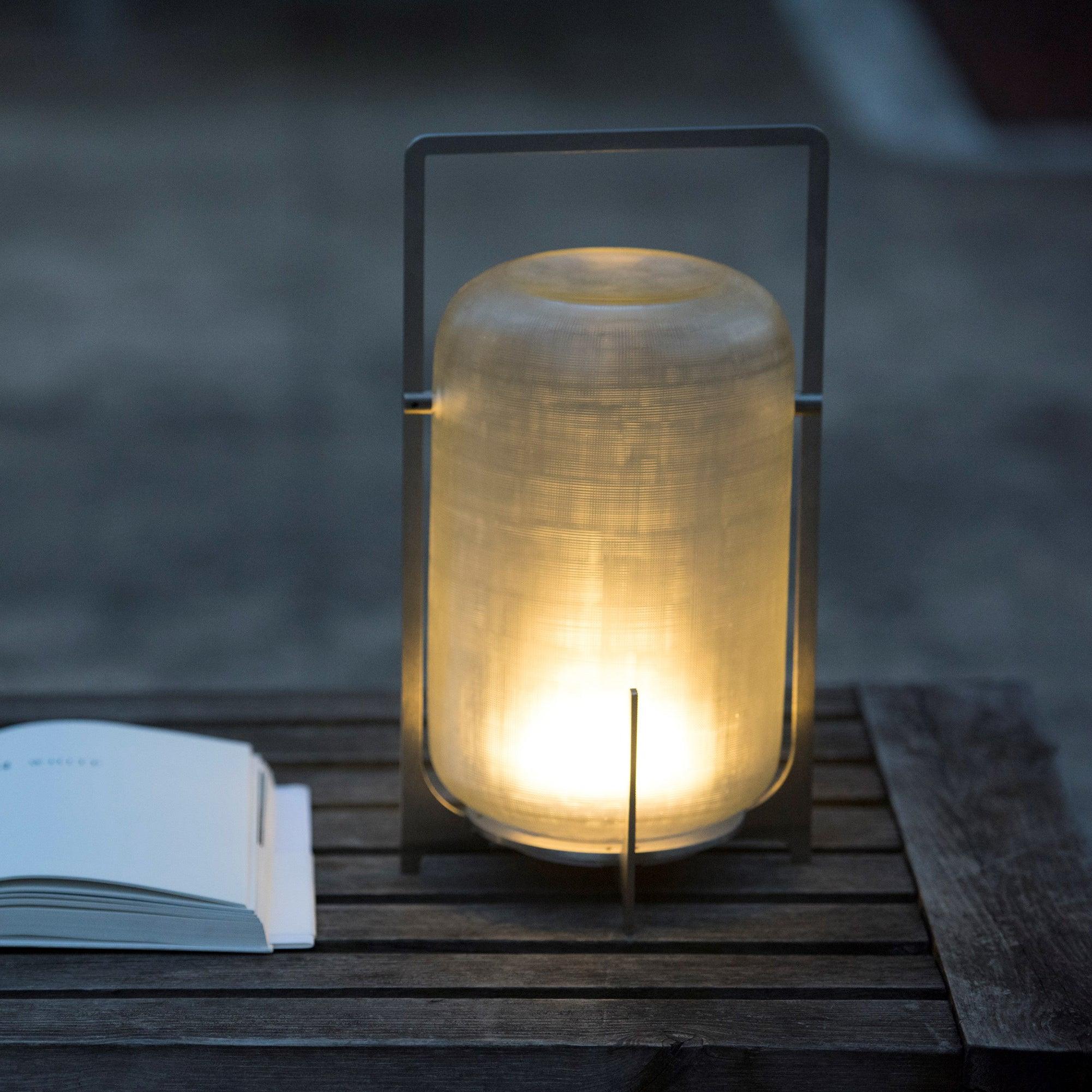 Silver Twilight Lantern Table Light