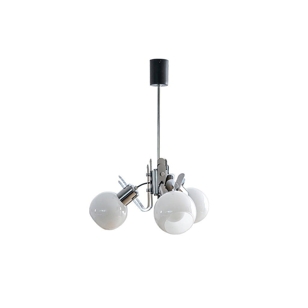 Vintage Geometrical Chrome Chandelier