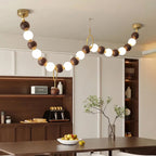Lustre de colar de contas de nogueira