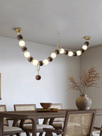 Lustre de colar de contas de nogueira
