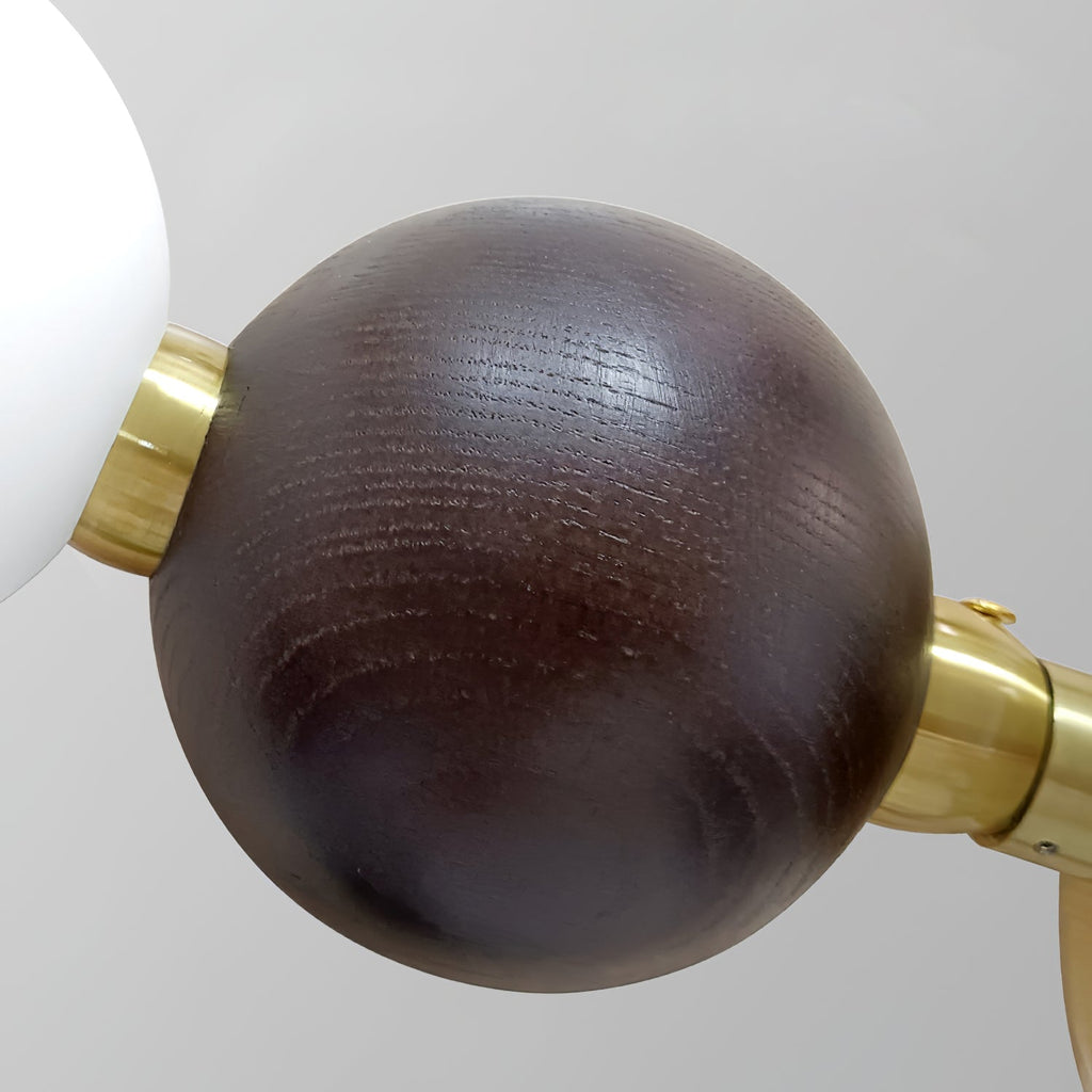 Lustre de colar de contas de nogueira