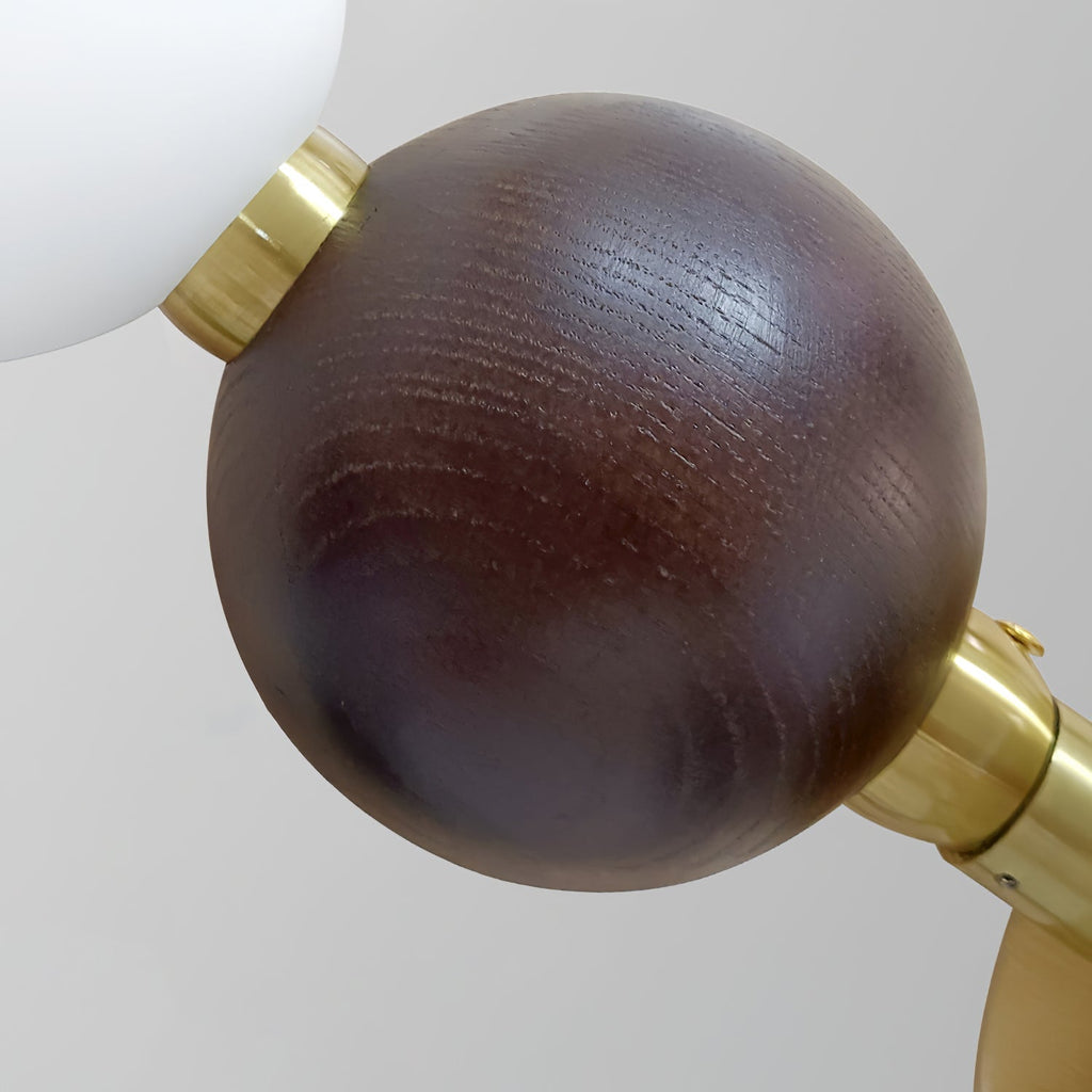 Lustre de colar de contas de nogueira