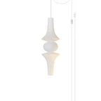 Washi Paper E Pendant Swag Light