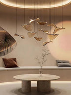 Lustre de folha flutuante ondulada