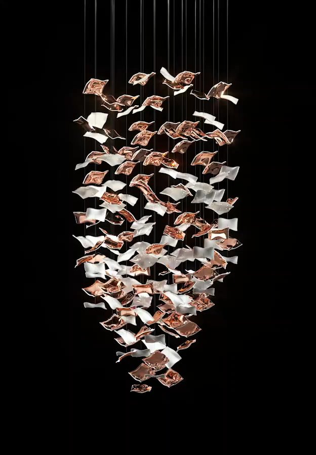 Lustre de lenços sussurrantes