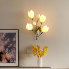 White Porcelain Magnolia Wall Lamp