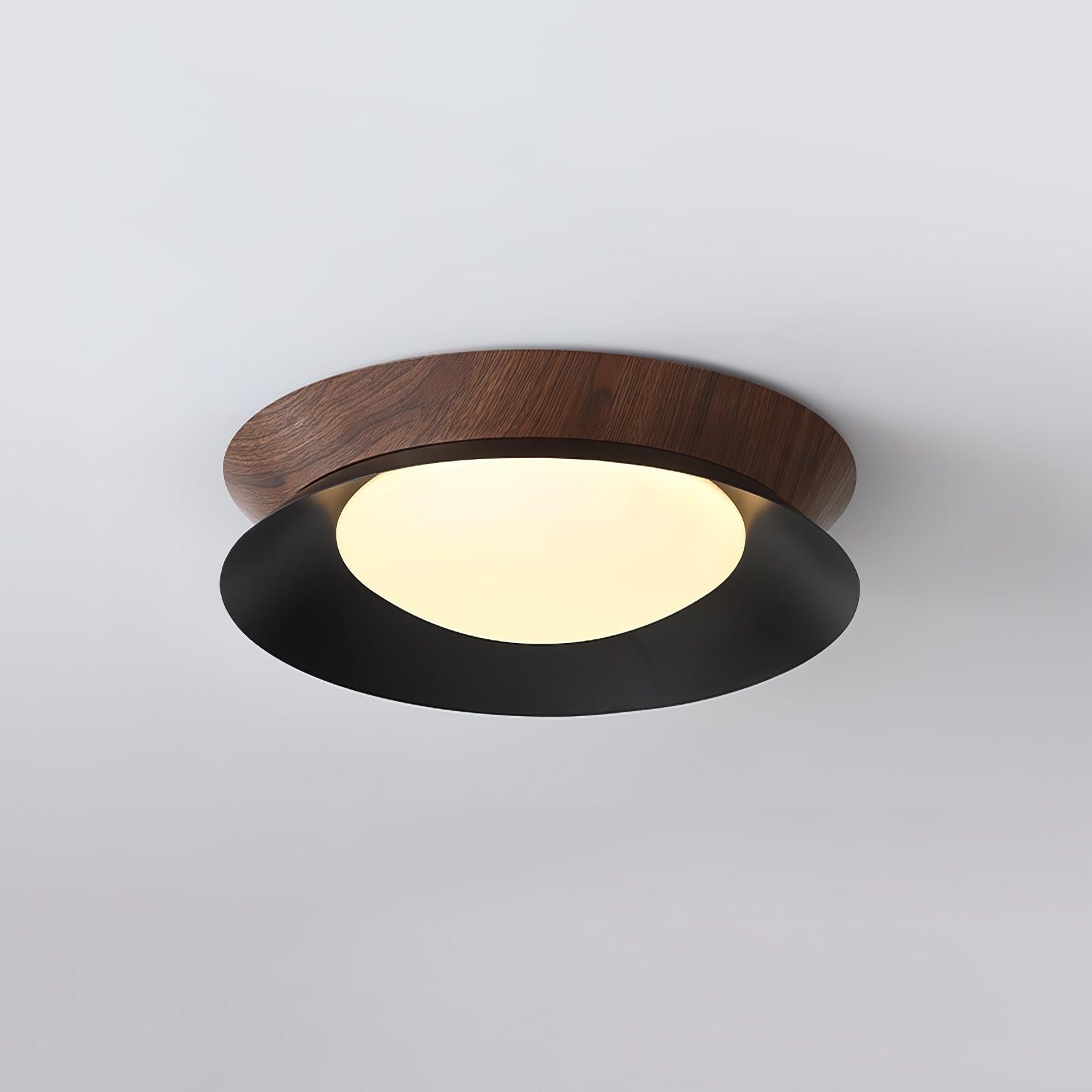 Wood Grain Round Ceiling Light