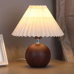 Wooden Pleated Table Lamp